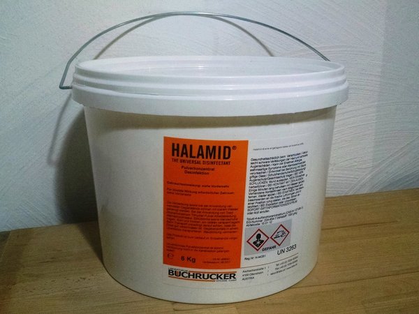 6 KG Halamid Großverbraucher Eimer Desinfektionsmittel, ergibt 600 Liter Desinfektionslösung bei 1%